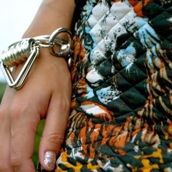 H&M Wild Cat Lion Print Quilted Skirt - Picture 5 of 5